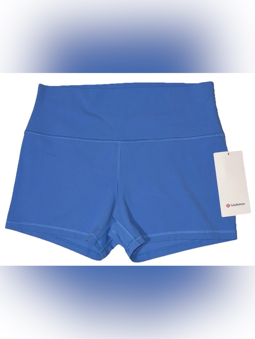 NWT LULULEMON SIZE 14 ALIGN HIGH RISE 4”L  SHORT AUTHENTIC POOL BLUE RETAIL $64